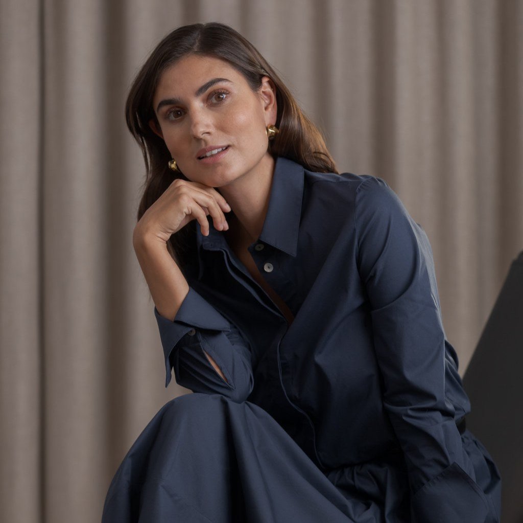 Puuvillakauluspaita, Dark navy