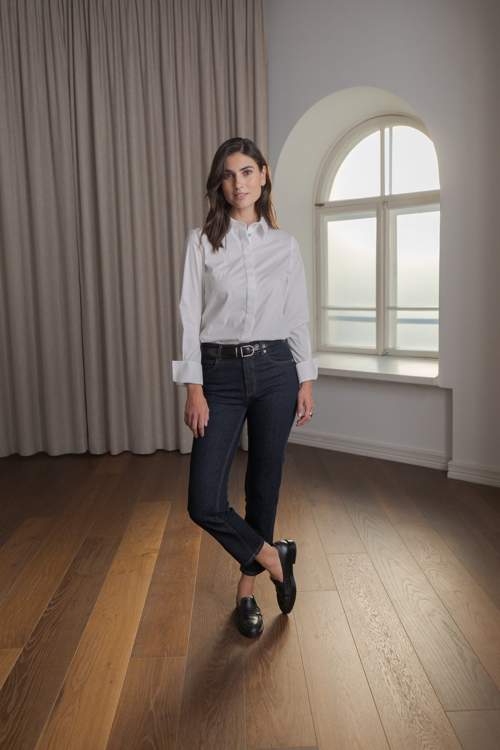 Puuvillakauluspaita, White