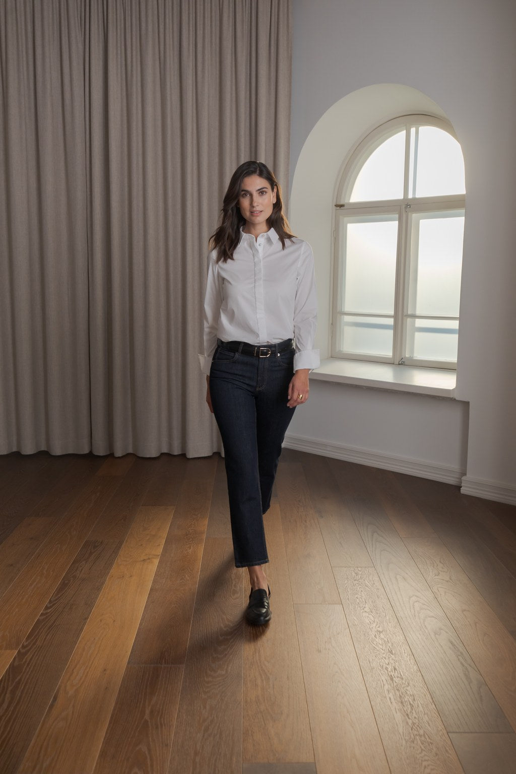 Puuvillakauluspaita, White