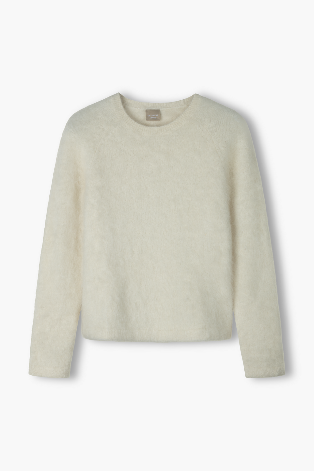 Pitkähihainen alpakkasekoiteneule, Cream