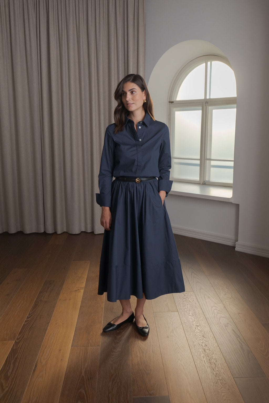 Puuvillakauluspaita, Dark navy