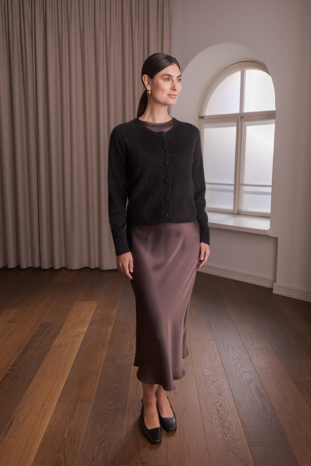 Pitkähihainen kashmirneuletakki, Black