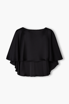 Triasetaatista valmistettu midi-mittainen hame, black