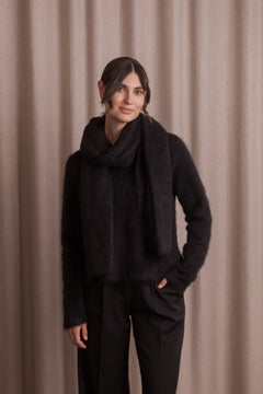 Original Storyn musta alpakkasekoitehuivi