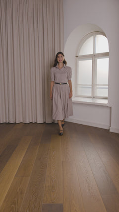 short puff sleeve cotton shirt, grieve