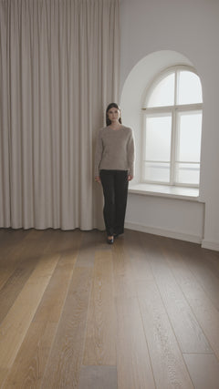 Original Storyn pitkähihainen alpakkasekoiteneule,greige